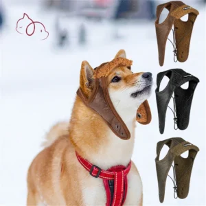Winter Dog Aviator Hat – Warm Fleece & Windproof Pilot Cap for Small & Large Dogs